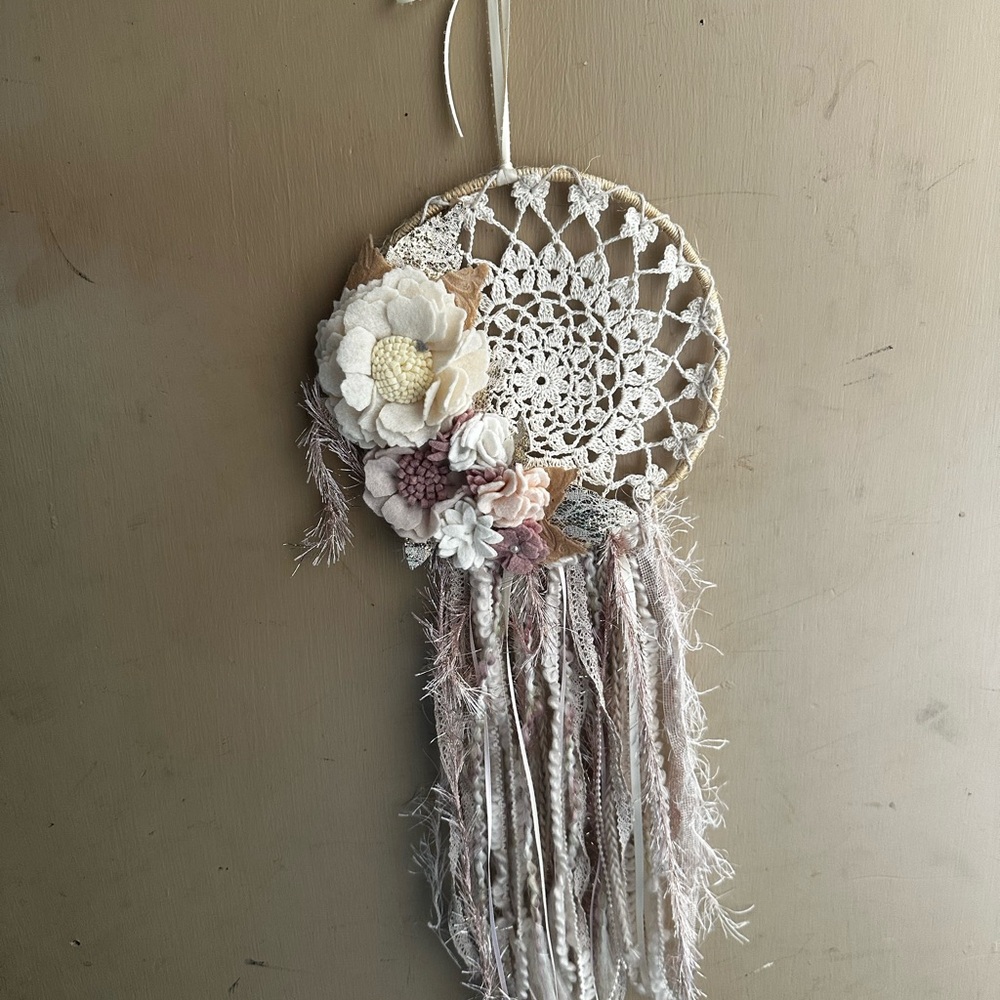 Boho Dreamcatcher with Floral Accents